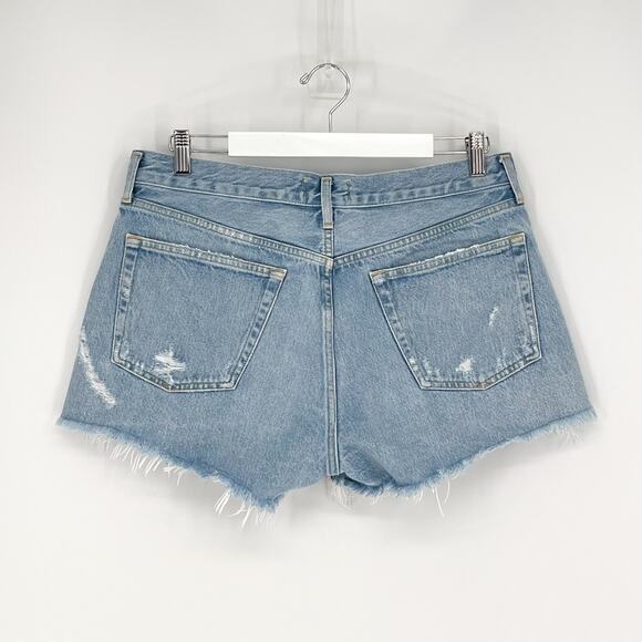AGOLDE Parker Cutoff Denim Shorts Women’s Size 30 Swapmeet Distressed Frayed Hem - Picture 5 of 5